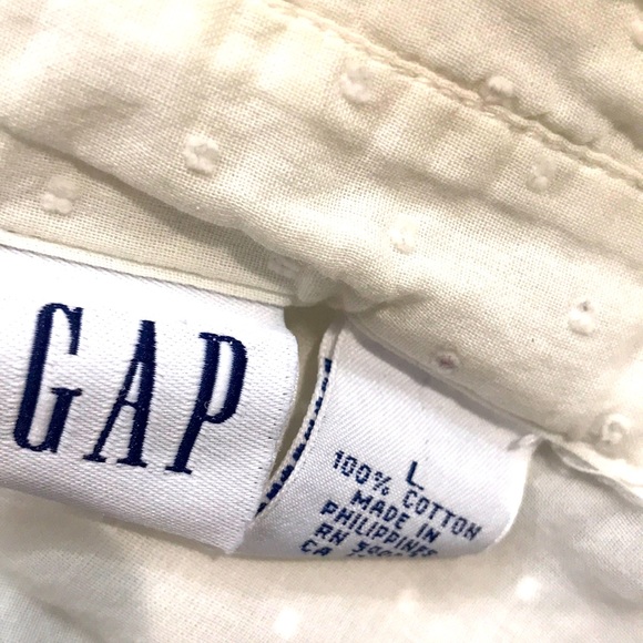 GAP White Sleeveless Button Down Top Size L - Picture 4 of 4